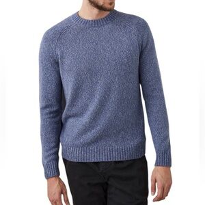 RAILS BLUE CREWNECK COTTON BLEND SWEATER size L